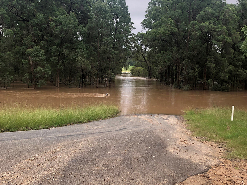 flooded road