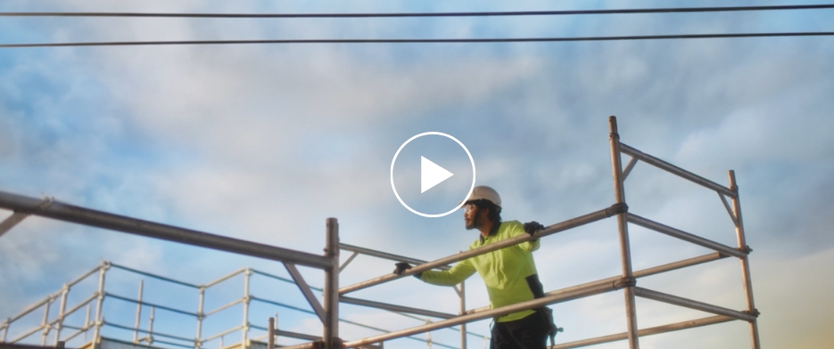 Look Up and Live - Construction Scaffolding near the Electricity Network